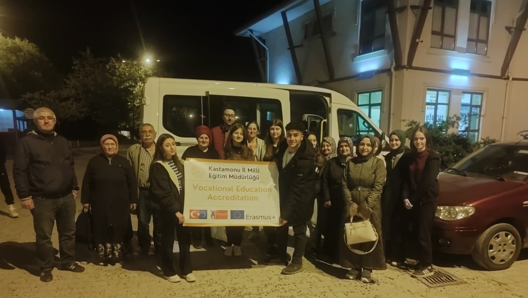 Araç Mesleki ve Teknik Anadolu Lisesi Öğrencilerimizi Erasmus+ Programı Kapsamında Makedonya'ya Yolcu Ettik